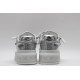 Valentino Garavani Nappa Leather Sneakers Silver One Stud X