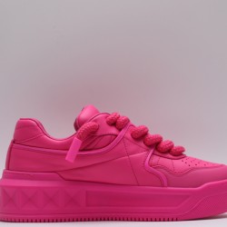 Valentino Garavani Nappa Leather Sneakers Pink One Stud X