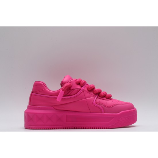 Valentino Garavani Nappa Leather Sneakers Pink One Stud X