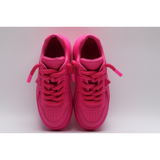 Valentino Garavani Nappa Leather Sneakers Pink One Stud X