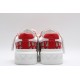 Valentino Garavani Nappa Leather Canvas Sneakers White Brown Red & Off-White One Stud