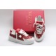 Valentino Garavani Nappa Leather Canvas Sneakers White Brown Red & Off-White One Stud