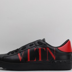 Valentino Garavani  Open 'VLTN' Sneakers Black Red