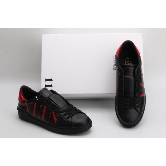 Valentino Garavani  Open 'VLTN' Sneakers Black Red