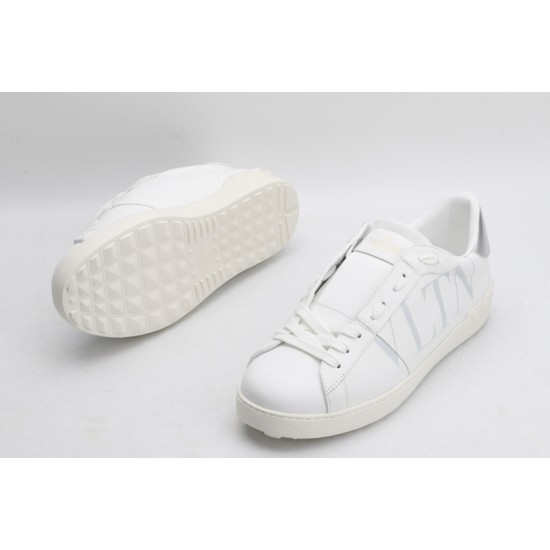 Valentino Garavani  Open 'VLTN' Sneakers White Silver