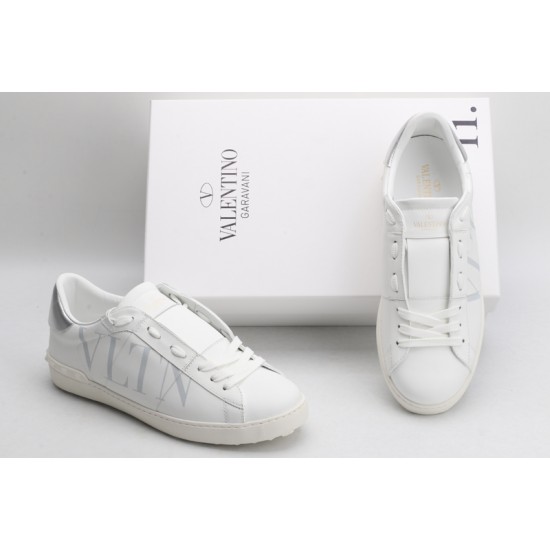 Valentino Garavani  Open 'VLTN' Sneakers White Silver