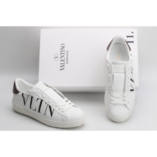 Valentino Garavani  Open 'VLTN' Sneakers White Black Copper