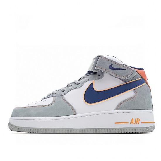 Nike Air Force 1 Mid White Cool Grey Blue CQ5059-203