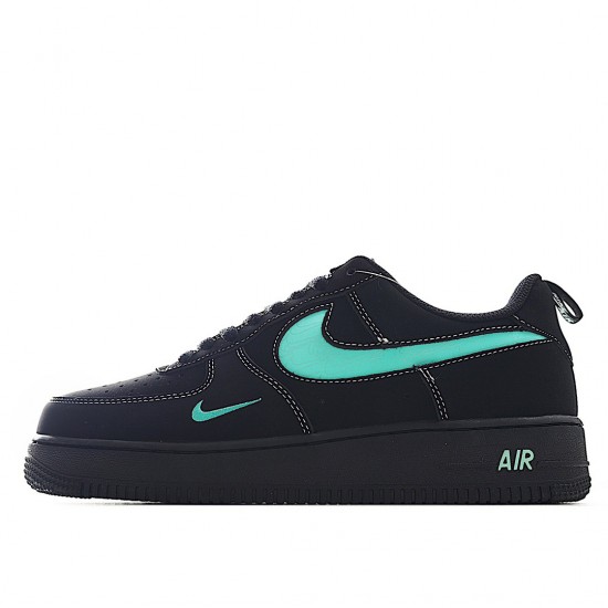 Nike Air Force 1 Low Cut Out 'Reflective Swoosh Black Blue' FB8971-500