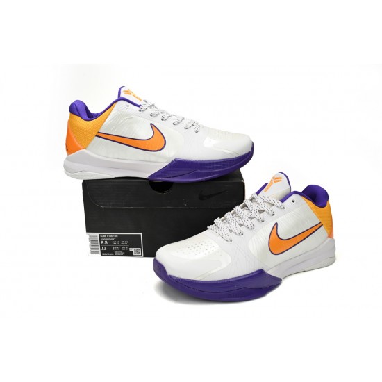 Nike Zoom Kobe 5 White/Golden/Purple 386430-102