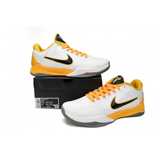 Nike Zoom Kobe 5 'White Black Del Sol Metallic Silver' 386430-104