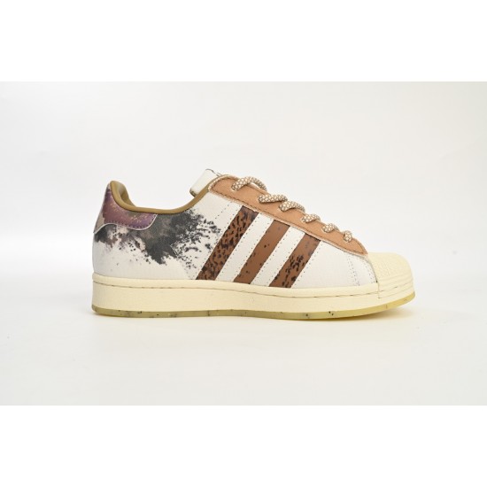 Adidas Originals Superstar Shoes 'White Brown' IG5976