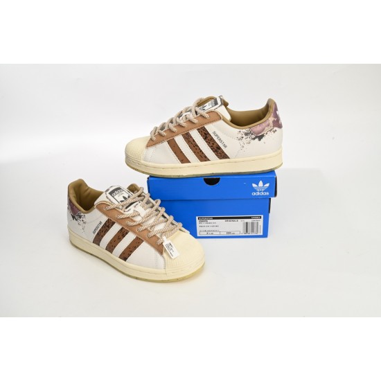 Adidas Originals Superstar Shoes 'White Brown' IG5976