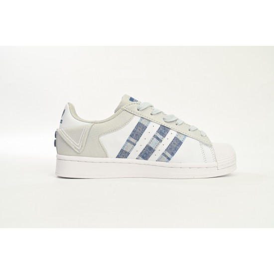 Adidas Originals Superstar Women's 'White Gray Blue' IG3005