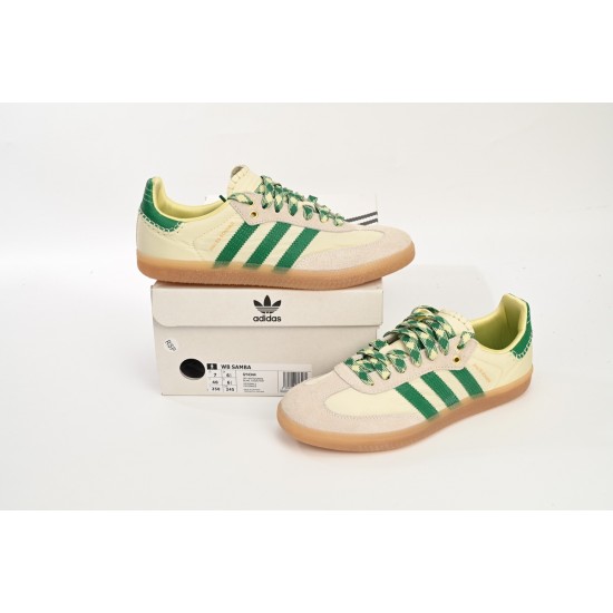 Adidas originals x Wales Bonner Samba 'Cream White Bold Green' GY4344