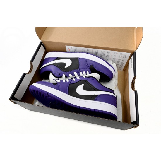 AIR JORDAN 1 LOW 'COURT PURPLE BLACK' 553558-501