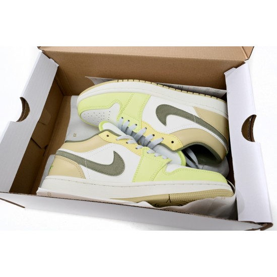 AIR JORDAN 1 LOW 'SAIL OIL GREEN LIGHT LEMON' FD9906-131