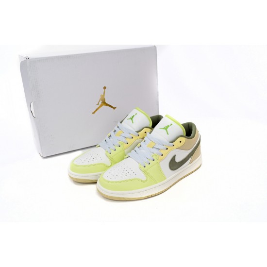 AIR JORDAN 1 LOW 'SAIL OIL GREEN LIGHT LEMON' FD9906-131