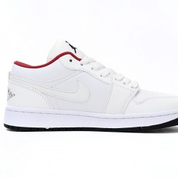 AIR JORDAN 1 LOW 'WHITE GYM RED BLACK' 553560-164