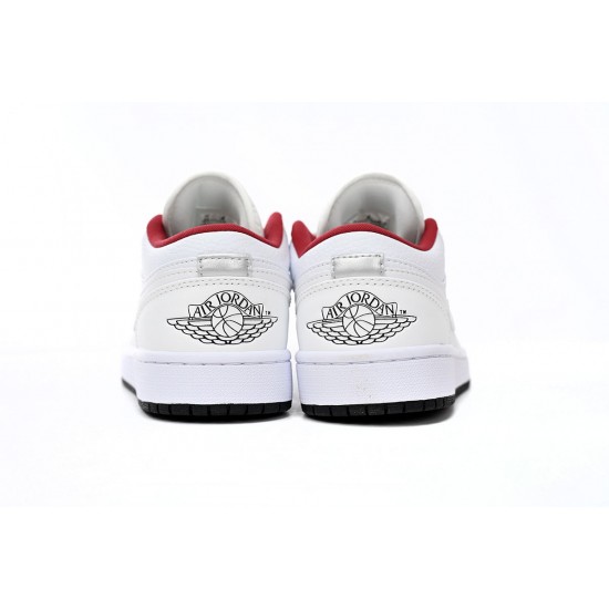 AIR JORDAN 1 LOW 'WHITE GYM RED BLACK' 553560-164