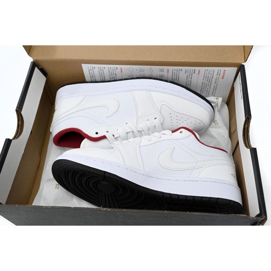 AIR JORDAN 1 LOW 'WHITE GYM RED BLACK' 553560-164