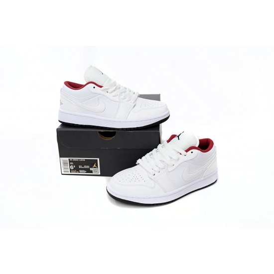 AIR JORDAN 1 LOW 'WHITE GYM RED BLACK' 553560-164