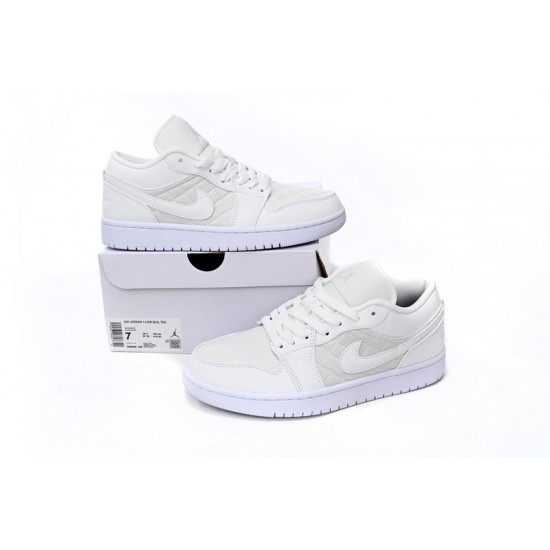 AIR JORDAN 1 LOW 'TRIPLE WHITE QUILTED' DB6480-100