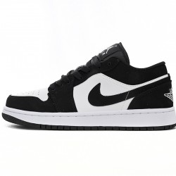 AIR JORDAN 1 LOW NEW BLACK WHITE PANADA 553558-001 