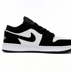 AIR JORDAN 1 LOW NEW BLACK WHITE PANADA 553558-001 