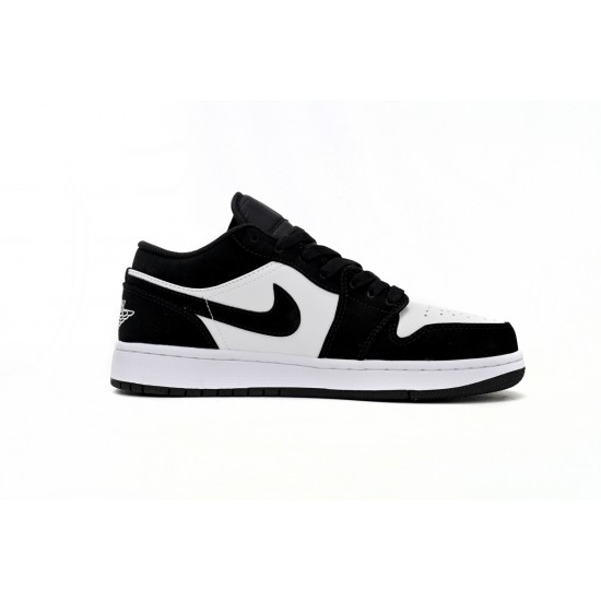 AIR JORDAN 1 LOW NEW BLACK WHITE PANADA 553558-001 