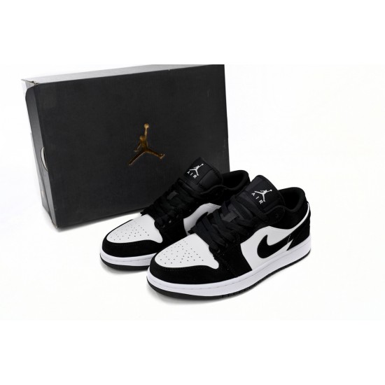 AIR JORDAN 1 LOW NEW BLACK WHITE PANADA 553558-001 