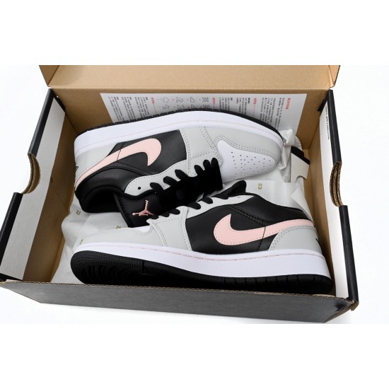 AIR JORDAN 1 LOW 'GREY FOG BLEACHED CORAL' 553558-062