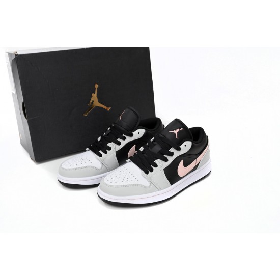 AIR JORDAN 1 LOW 'GREY FOG BLEACHED CORAL' 553558-062