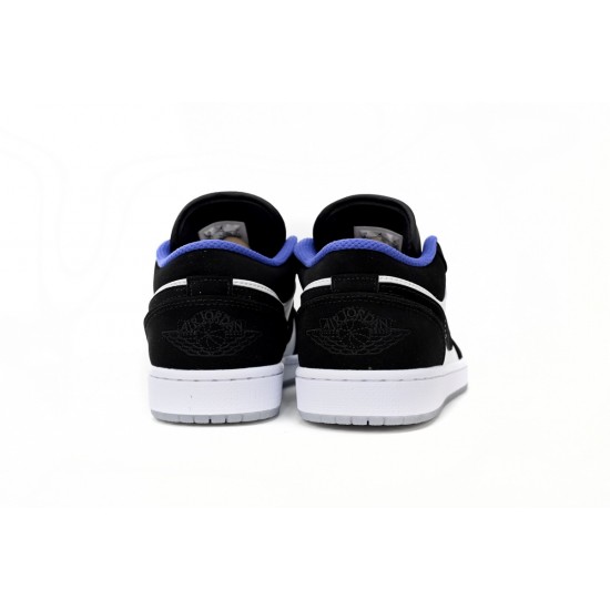 AIR JORDAN 1 RETRO LOW 'WHITE BLACK DARK CONCORD' 553558-108