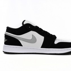  AIR JORDAN 1 LOW BLACK WHITE GREY 552780-018