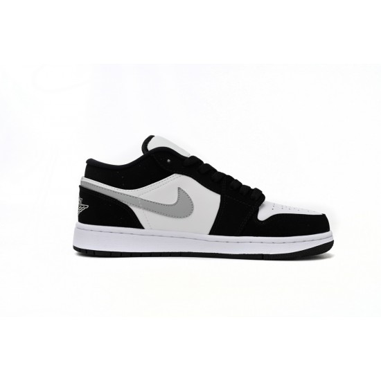  AIR JORDAN 1 LOW BLACK WHITE GREY 552780-018