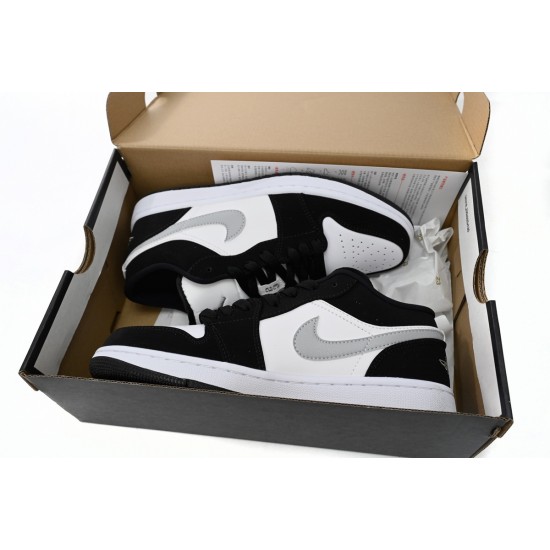  AIR JORDAN 1 LOW BLACK WHITE GREY 552780-018