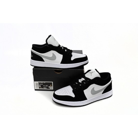  AIR JORDAN 1 LOW BLACK WHITE GREY 552780-018