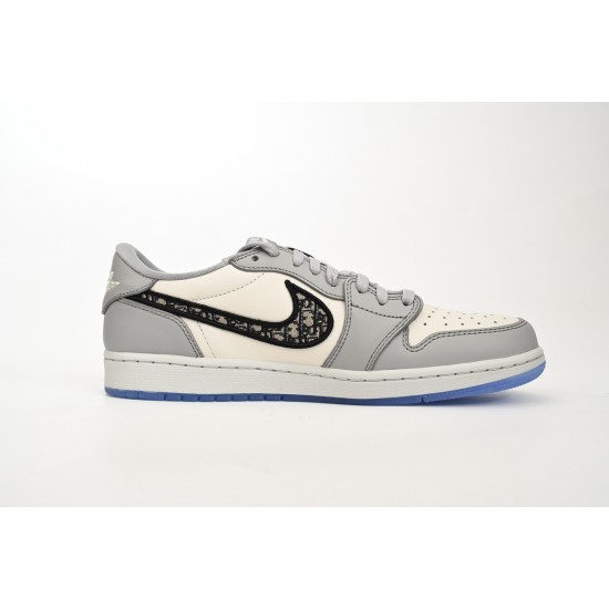 DIOR X AIR JORDAN 1 LOW 'WHITE GREY' CN8608-002