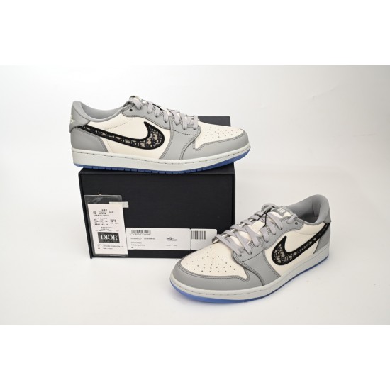 DIOR X AIR JORDAN 1 LOW 'WHITE GREY' CN8608-002