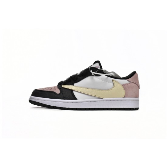 TRAVIS SCOTT X AIR JORDAN 1 LOW BLACK PINK DM7866-066