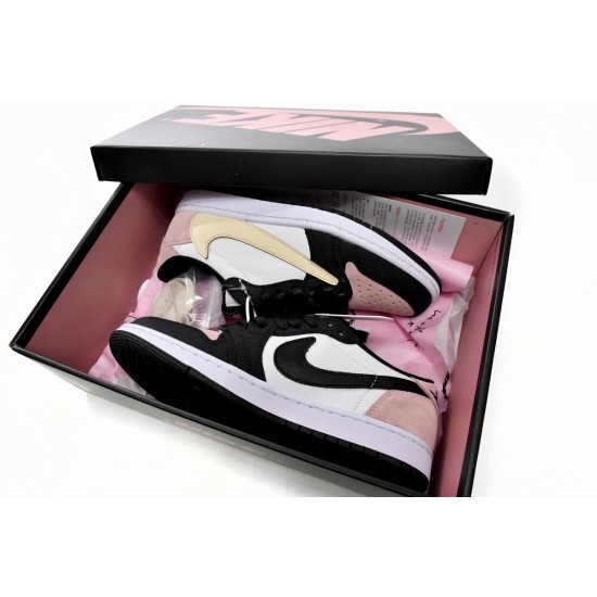 TRAVIS SCOTT X AIR JORDAN 1 LOW BLACK PINK DM7866-066