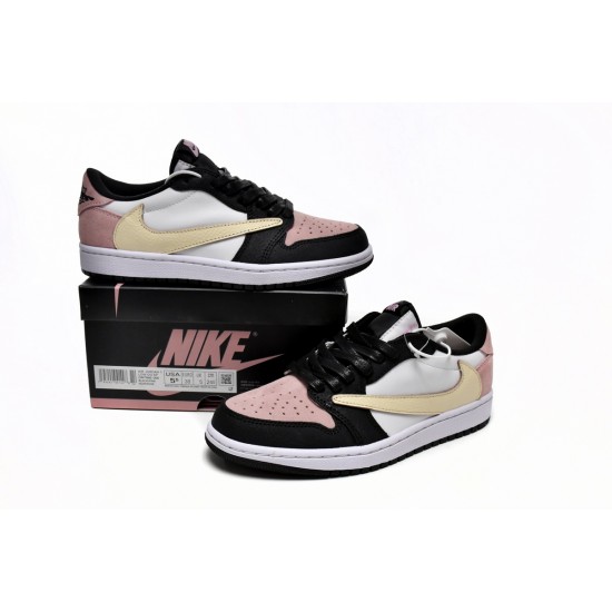 TRAVIS SCOTT X AIR JORDAN 1 LOW BLACK PINK DM7866-066