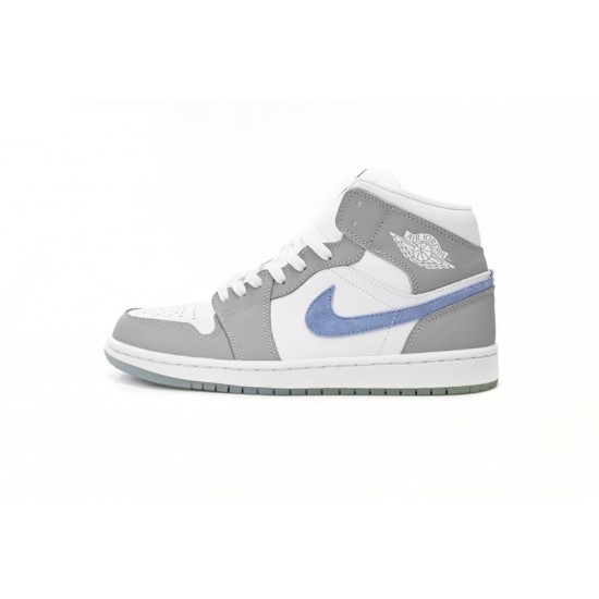 AIR JORDAN 1 MID 'WOLF GREY ALUMINUM' BQ6472-105