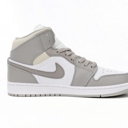  AIR JORDAN 1 MID 'COLLEGE GREY' 554724-082