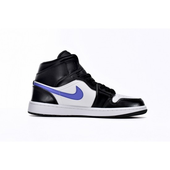 AIR JORDAN 1 MID 'BLACK RACER BLUE' 554725-084