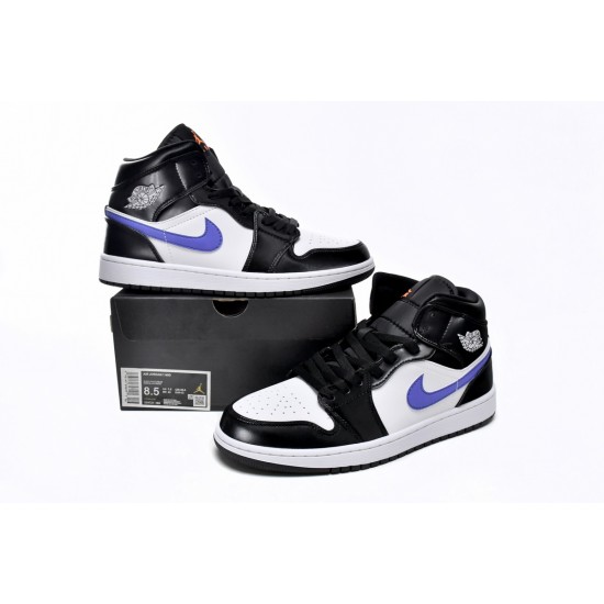 AIR JORDAN 1 MID 'BLACK RACER BLUE' 554725-084