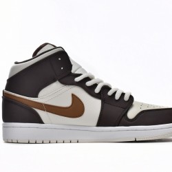 (WMNS) AIR JORDAN 1 MID SE 'CREAM DARK CHOCOLATE' DO6699-200