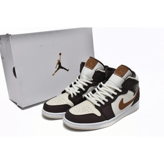 (WMNS) AIR JORDAN 1 MID SE 'CREAM DARK CHOCOLATE' DO6699-200