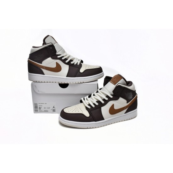 (WMNS) AIR JORDAN 1 MID SE 'CREAM DARK CHOCOLATE' DO6699-200